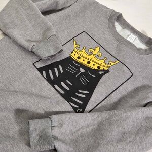 Cat Lady Small Grey Cat Sweatshirt NEVER WORN